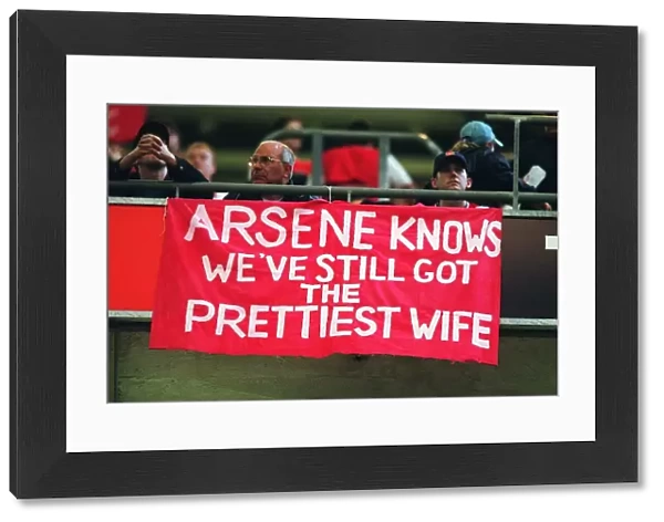 Arsenal banner. Arsneal 1: 0 Southampton. The F