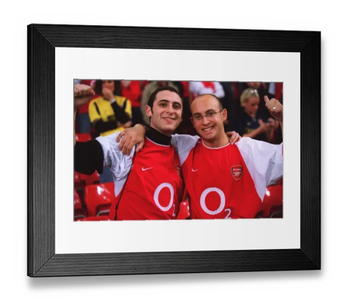 Framed Print : Arsenal fans before the match. Arsenal 1: 0 Southampton. The F Framed Print : Arsenal fans before the match. Arsenal 1: 0 Southampton. The F