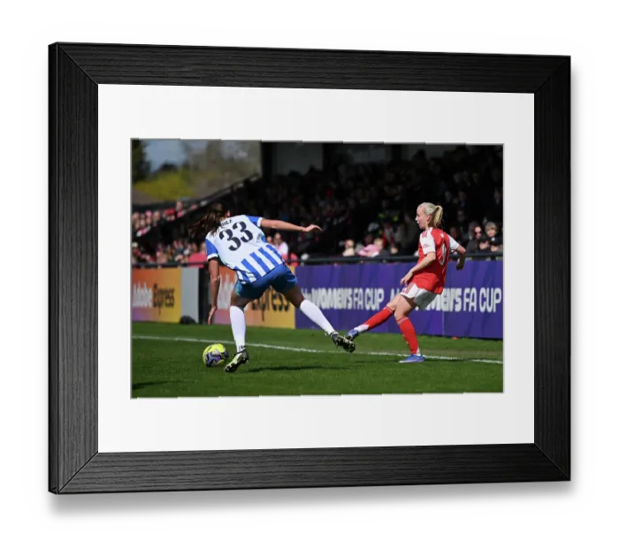 Framed Print : Arsenal v Brighton & Hove Albion - Adobe Women's FA Cup Quarter Final Arsenal v Brighton & Hove Albion - Adobe Women's FA Cup Quarter Final