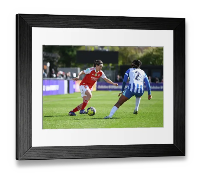 Framed Print : Arsenal v Brighton & Hove Albion - Adobe Women's FA Cup Quarter Final Arsenal v Brighton & Hove Albion - Adobe Women's FA Cup Quarter Final
