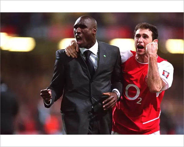Glory Days: Sol Campbell and Martin Keown's FA Cup Final Victory Celebration, Arsenal 1:0 Southampton (2003)