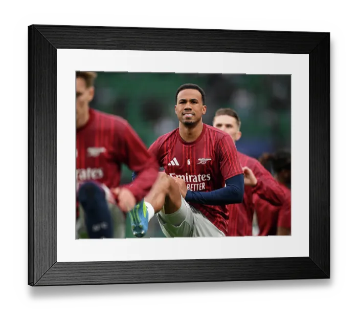 Framed Print : Sporting Clube de Portugal v Arsenal FC - UEFA Champions League 2025 / 26 Quarter-Final First Leg