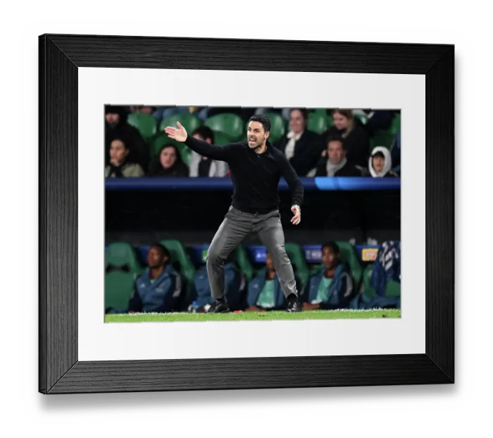 Framed Print : Sporting Clube de Portugal v Arsenal FC - UEFA Champions League 2025 / 26 Quarter-Final First Leg