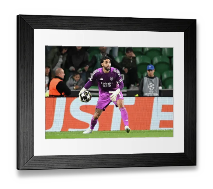 Framed Print : Sporting Clube de Portugal v Arsenal FC - UEFA Champions League 2025 / 26 Quarter-Final First Leg