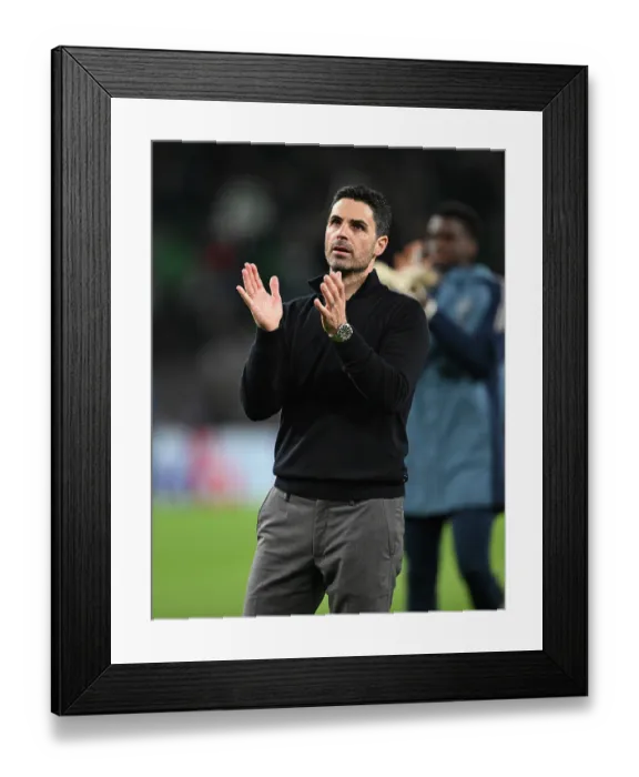 Framed Print : Sporting Clube de Portugal v Arsenal FC - UEFA Champions League 2025 / 26 Quarter-Final First Leg