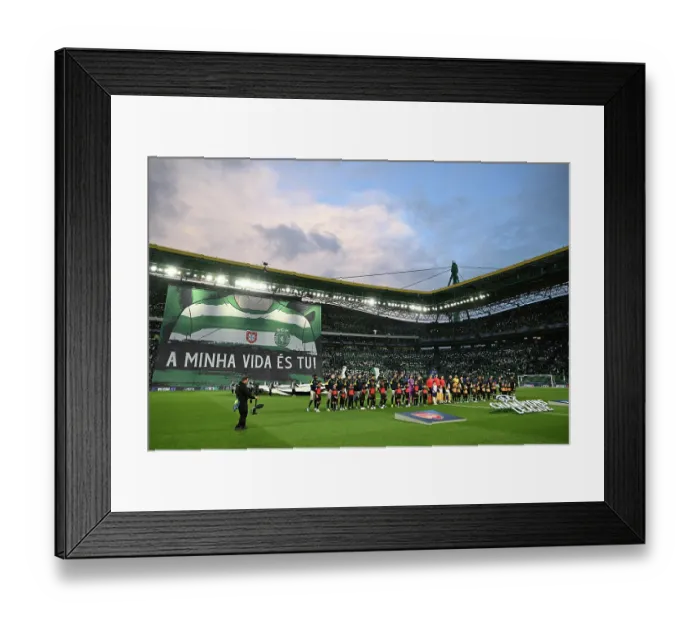 Framed Print : Sporting Clube de Portugal v Arsenal FC - UEFA Champions League 2025 / 26 Quarter-Final First Leg