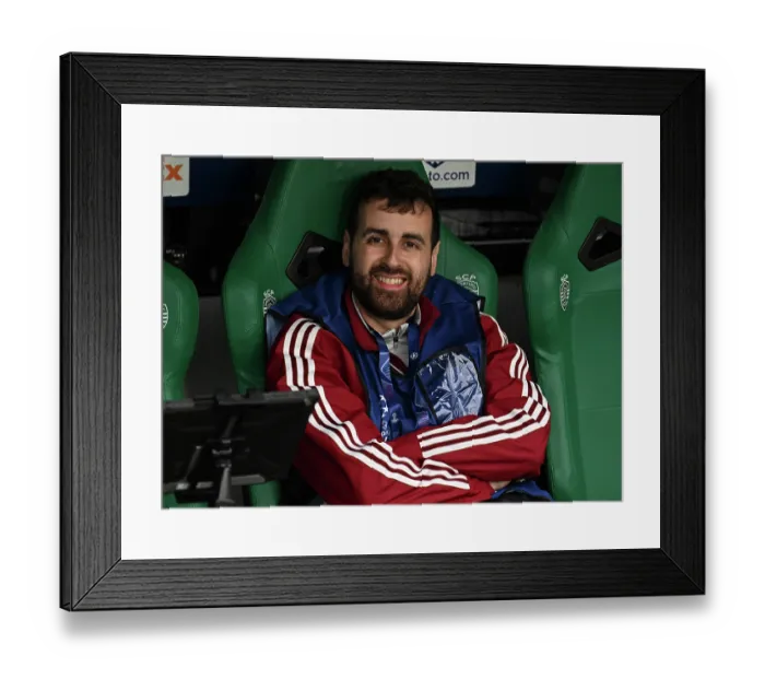 Framed Print : Sporting Clube de Portugal v Arsenal FC - UEFA Champions League 2025 / 26 Quarter-Final First Leg