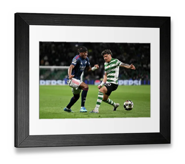 Framed Print : Sporting Clube de Portugal v Arsenal FC - UEFA Champions League 2025 / 26 Quarter-Final First Leg Framed Print : Sporting Clube de Portugal v Arsenal FC - UEFA Champions League 2025 / 26 Quarter-Final First Leg