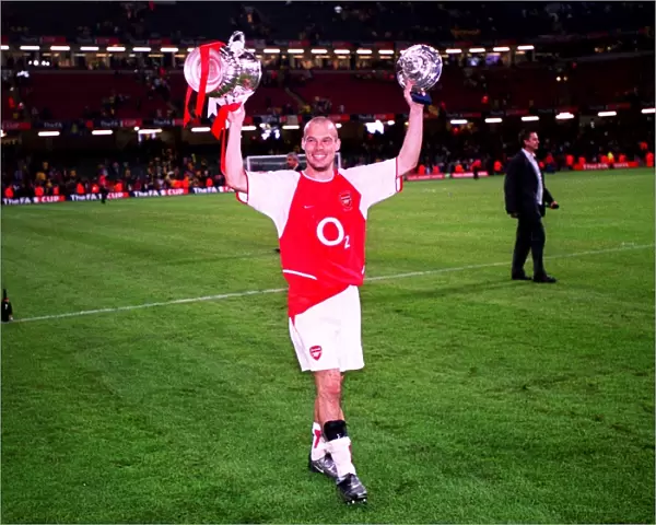 Freddie Ljungberg Celebrates FA Cup Victory with Arsenal: Arsenal 1-0 Southampton, The FA Cup Final, Cardiff, Wales, 2003