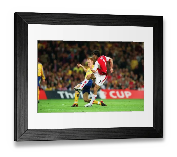 Framed Print : Pires Scores the FA Cup Winner: Arsenal Triumphs Over Southampton (1-0), The Millennium Stadium, Cardiff, 2003