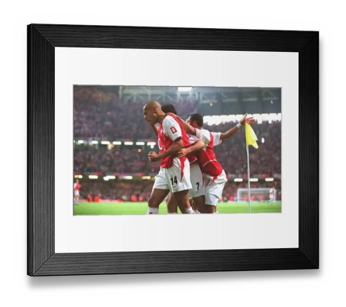Framed Print : Triumph at The Millennium: Pires, Henry, and Cole Celebrate Arsenal's FA Cup Win over Southampton (1:0) Framed Print : Triumph at The Millennium: Pires, Henry, and Cole Celebrate Arsenal's FA Cup Win over Southampton (1:0)