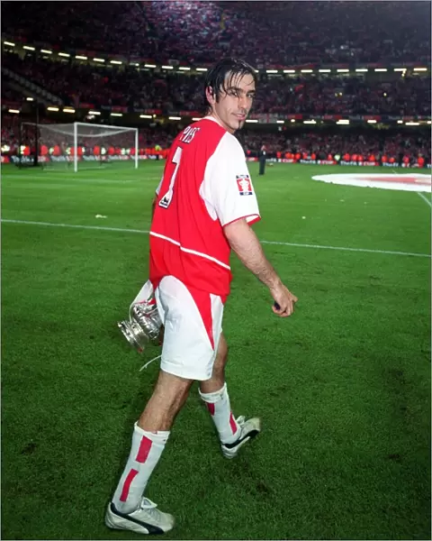 Arsenal goalscorer Robert Pires with the F. A. Cup