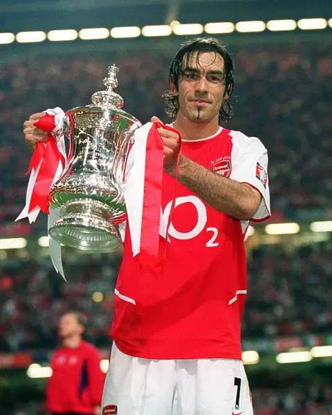 Arsenal's Robert Celebrates FA Cup Victory: Arsenal 1-0 Southampton, The FA Cup Final, Millennium Stadium, Cardiff, Wales, May 17, 2003