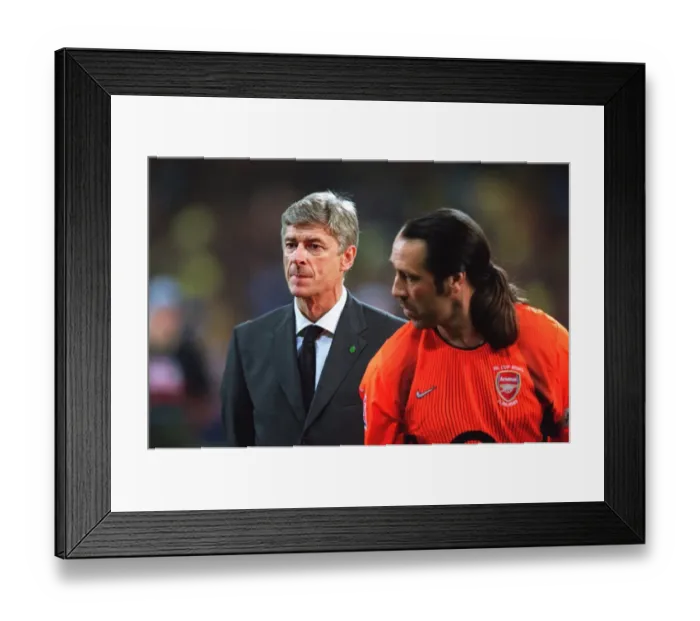 Framed Print : Arsene Wenger the Arsenal Manager and david Seaman before the match