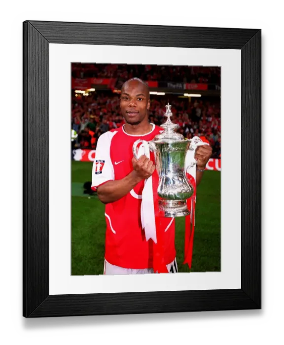 Framed Print : Sylvain Wiltord Lifts the FA Cup: Arsenal's Victory over Southampton (1-0), The Millennium Stadium, Cardiff, Wales, May 2003