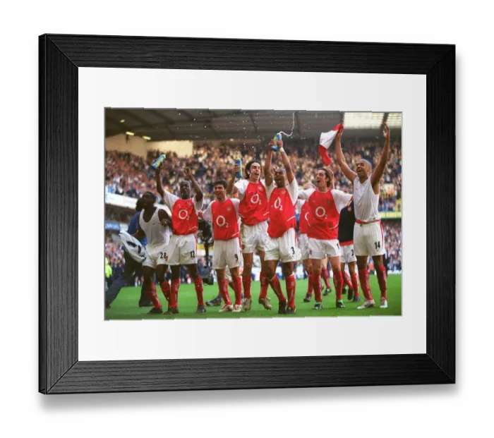 Framed Print : Arsenal's Glory: Celebrating Victory Over Tottenham at White Hart Lane, 2004