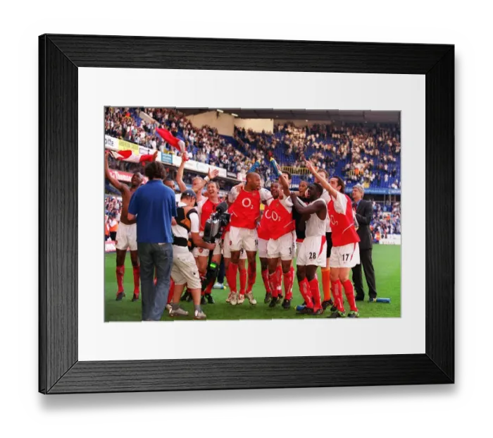 Framed Print : Arsenal's FA Premiership Triumph: Celebrating Victory at White Hart Lane (Tottenham v Arsenal, 25 / 4 / 04) Framed Print : Arsenal's FA Premiership Triumph: Celebrating Victory at White Hart Lane (Tottenham v Arsenal, 25 / 4 / 04)