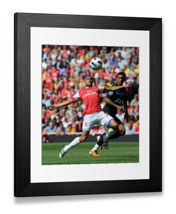 Framed Print : Gael Clichy (Arsenal) Nani (Man Utd). Arsenal 1: 0 Manchester United. Barclays Premier League Framed Print : Gael Clichy (Arsenal) Nani (Man Utd). Arsenal 1: 0 Manchester United. Barclays Premier League