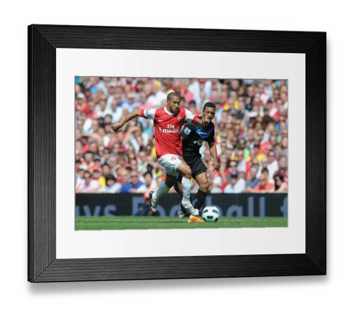 Framed Print : Gael Clichy (Arsenal) Nani (Man United). Arsenal 1: 0 Manchester United