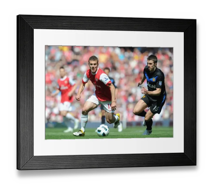Framed Print : Jack Wilshere vs. Michael Carrick: Arsenal's Win Over Manchester United (1:0), Barclays Premier League, Emirates Stadium, 2011 Framed Print : Jack Wilshere vs. Michael Carrick: Arsenal's Win Over Manchester United (1:0), Barclays Premier League, Emirates Stadium, 2011