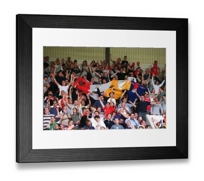 Framed Print : Arsenal's Victory: Fans Celebrate at White Hart Lane, 2004 Framed Print : Arsenal's Victory: Fans Celebrate at White Hart Lane, 2004