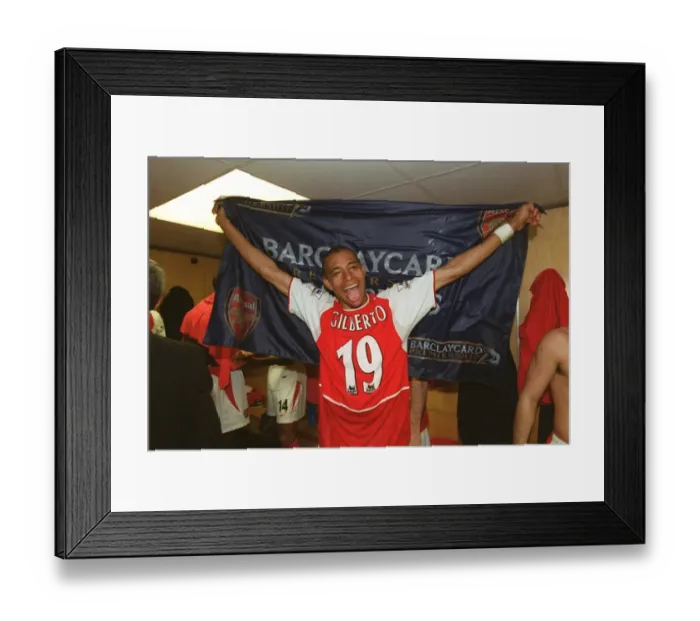 Framed Print : Gilbertos (Arsenal) celebrates winning the league. Tottenham Hotspur v Arsenal Framed Print : Gilbertos (Arsenal) celebrates winning the league. Tottenham Hotspur v Arsenal