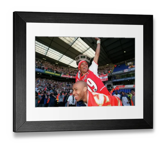 Framed Print : Glory Days: Unforgettable Victory Celebration - Gilberto and Henry at White Hart Lane, 2004 Framed Print : Glory Days: Unforgettable Victory Celebration - Gilberto and Henry at White Hart Lane, 2004