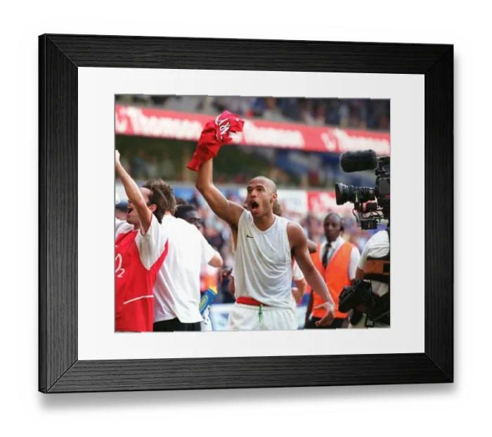 Framed Print : Thierry Henry's Glory: Arsenal's Premier League Victory Celebration at White Hart Lane, 2004 Framed Print : Thierry Henry's Glory: Arsenal's Premier League Victory Celebration at White Hart Lane, 2004
