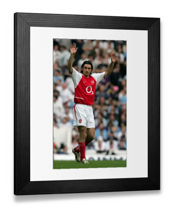 Framed Print : Pires Double: Arsenal's Triumph over Tottenham, FA Premiership, 2003-04 Framed Print : Pires Double: Arsenal's Triumph over Tottenham, FA Premiership, 2003-04