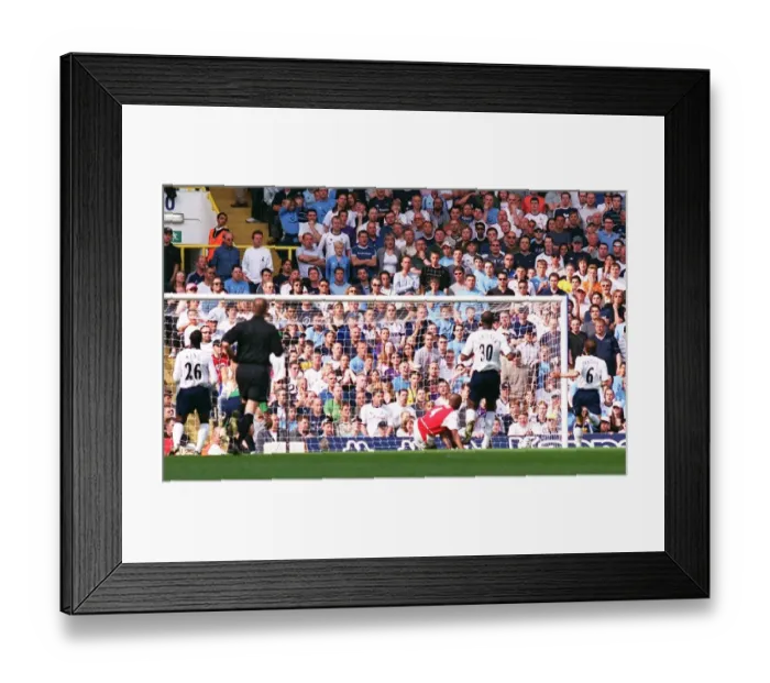 Framed Print : Patrick Vieira scores Arsenals 2st goal. Tottenham Hotspur v Arsenal Framed Print : Patrick Vieira scores Arsenals 2st goal. Tottenham Hotspur v Arsenal