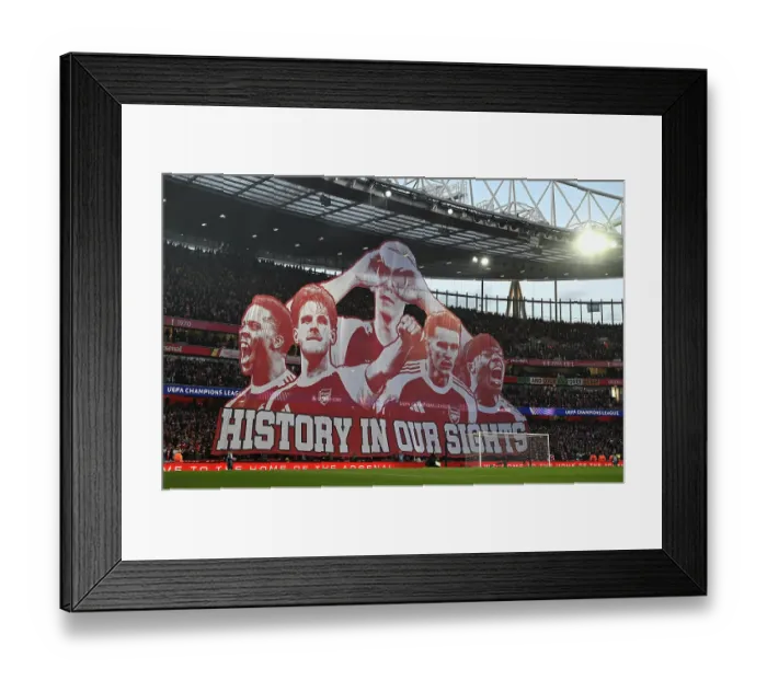 Framed Print : Arsenal FC v Sporting Clube de Portugal - UEFA Champions League 2025 / 26 Quarter-Final Second Leg