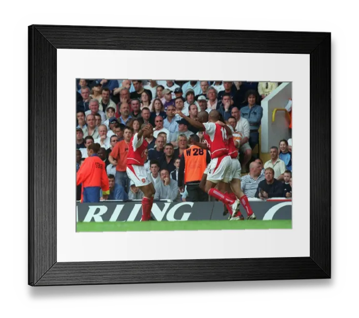 Framed Print : Patrick Vieira's Thrilling Goal: Arsenal's First at Tottenham, FA Premiership, 2004