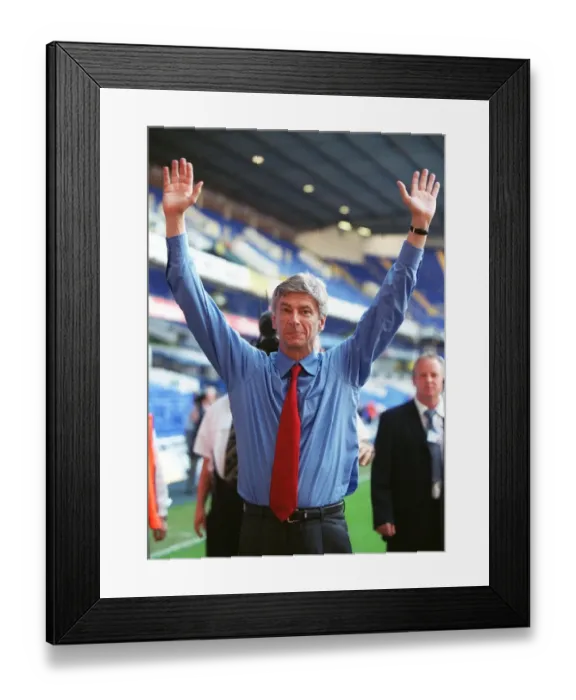 Framed Print : Arsene Wenger and Arsenal Celebrate FA Premiership Victory at White Hart Lane, 2004 Framed Print : Arsene Wenger and Arsenal Celebrate FA Premiership Victory at White Hart Lane, 2004