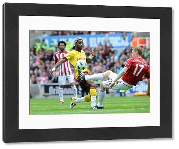 Alex Song (Arsenal) Ryan Shawcross (Stoke). Stoke City 3: 1 Arsenal. Barclays Premier League