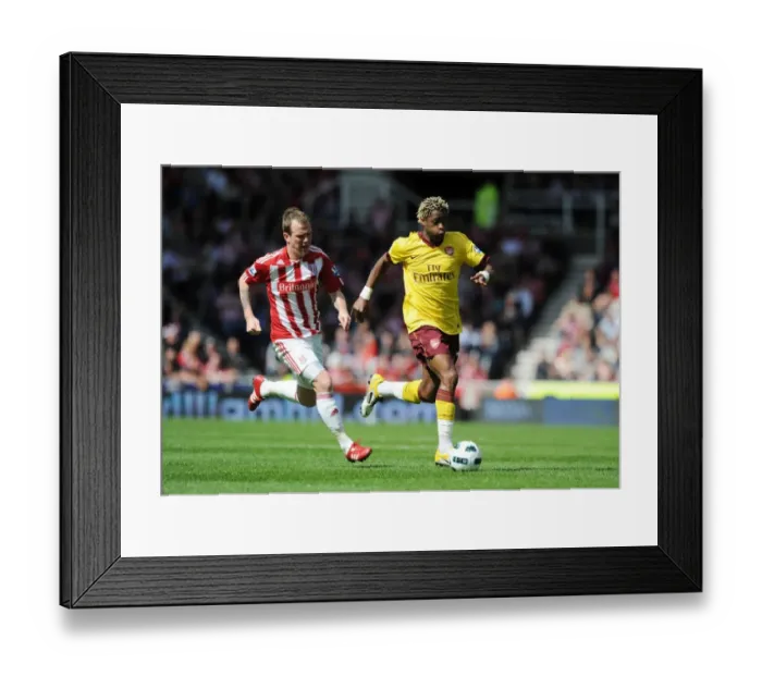 Framed Print : Alex Song (Arsenal) Glenn Whelan (Stoke). Stoke City 3: 1 Arsenal, Barclays Premier League