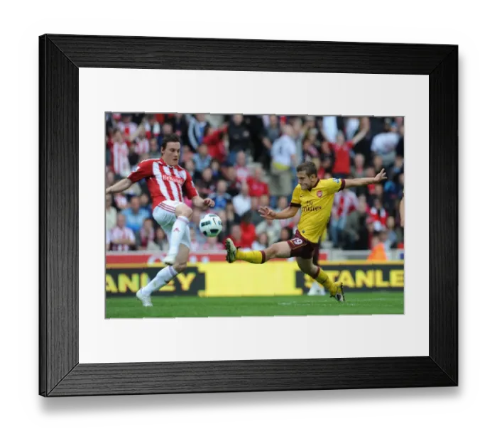 Framed Print : Jack Wilshere (Arsenal) Dean Whitehead (Stoke). Stoke City 3: 1 Arsenal Framed Print : Jack Wilshere (Arsenal) Dean Whitehead (Stoke). Stoke City 3: 1 Arsenal