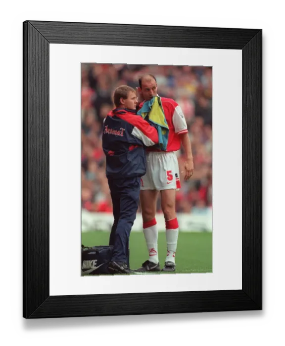 Framed Print : Steve Bould (Arsenal) with Physio Gary Lewin