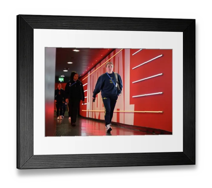 Framed Print : Arsenal FC v OL Lyonnes - UEFA Women's Champions League 2025 / 26 Semi-Final First Leg Arsenal FC v OL Lyonnes - UEFA Women's Champions League 2025 / 26 Semi-Final First Leg