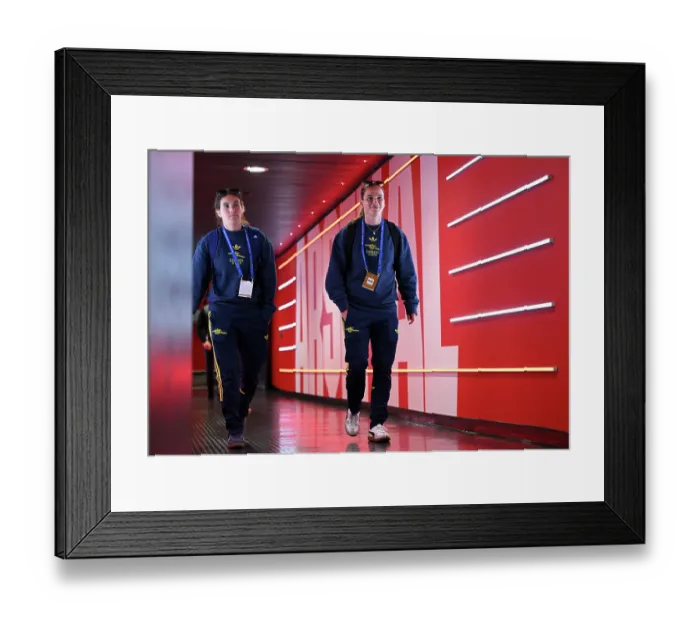 Framed Print : Arsenal FC v OL Lyonnes - UEFA Women's Champions League 2025 / 26 Semi-Final First Leg Arsenal FC v OL Lyonnes - UEFA Women's Champions League 2025 / 26 Semi-Final First Leg