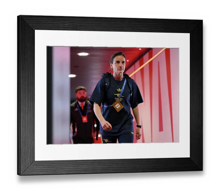 Framed Print : Arsenal FC v OL Lyonnes - UEFA Women's Champions League 2025 / 26 Semi-Final First Leg Arsenal FC v OL Lyonnes - UEFA Women's Champions League 2025 / 26 Semi-Final First Leg