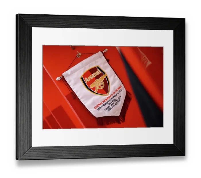 Framed Print : Arsenal FC v OL Lyonnes - UEFA Women's Champions League 2025 / 26 Semi-Final First Leg Arsenal FC v OL Lyonnes - UEFA Women's Champions League 2025 / 26 Semi-Final First Leg