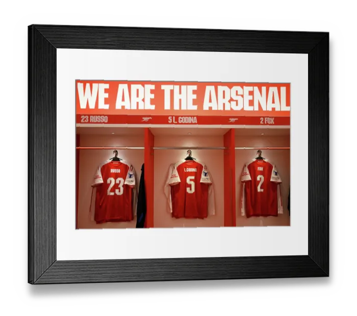 Framed Print : Arsenal FC v OL Lyonnes - UEFA Women's Champions League 2025 / 26 Semi-Final First Leg Arsenal FC v OL Lyonnes - UEFA Women's Champions League 2025 / 26 Semi-Final First Leg