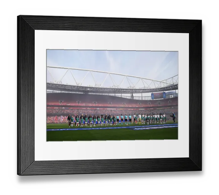 Framed Print : Arsenal FC v OL Lyonnes - UEFA Women's Champions League 2025 / 26 Semi-Final First Leg Arsenal FC v OL Lyonnes - UEFA Women's Champions League 2025 / 26 Semi-Final First Leg
