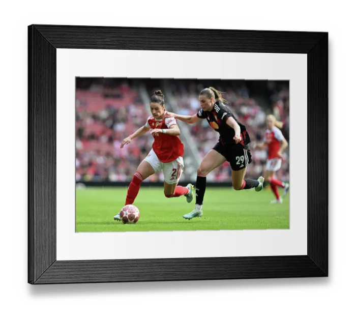 Framed Print : Arsenal FC v OL Lyonnes - UEFA Women's Champions League 2025 / 26 Semi-Final First Leg Arsenal FC v OL Lyonnes - UEFA Women's Champions League 2025 / 26 Semi-Final First Leg