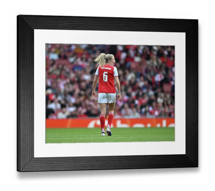 Framed Print : Arsenal FC v OL Lyonnes - UEFA Women's Champions League 2025 / 26 Semi-Final First Leg Arsenal FC v OL Lyonnes - UEFA Women's Champions League 2025 / 26 Semi-Final First Leg