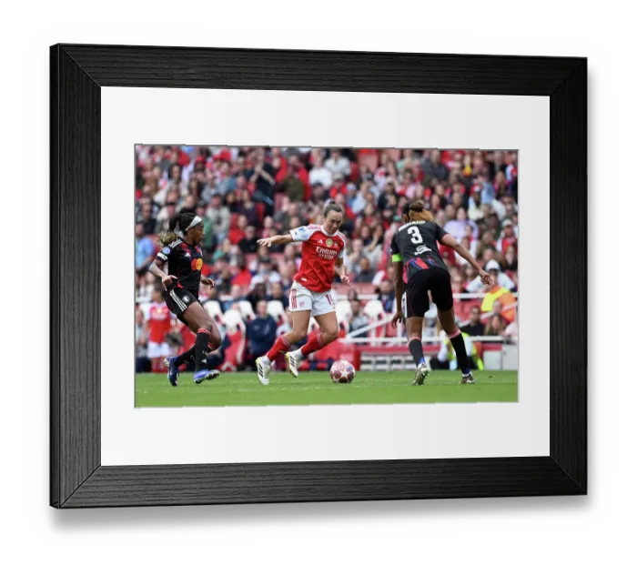 Framed Print : Arsenal FC v OL Lyonnes - UEFA Women's Champions League 2025 / 26 Semi-Final First Leg Arsenal FC v OL Lyonnes - UEFA Women's Champions League 2025 / 26 Semi-Final First Leg