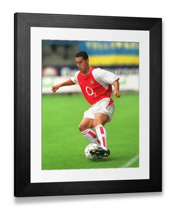 Framed Print : David Grondin in Action for Arsenal Against Beveren, 2002 Framed Print : David Grondin in Action for Arsenal Against Beveren, 2002