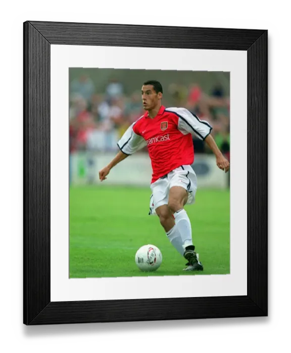 Framed Print : David Grondin Scores in Arsenal's Pre-Season Victory Over Borehamwood FC (2001): 0-2 in Favor of the Gunners