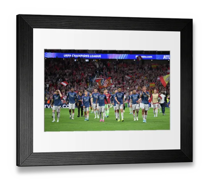 Framed Print : Atletico de Madrid v Arsenal FC - UEFA Champions League 2025 / 26 Semi Final First Leg