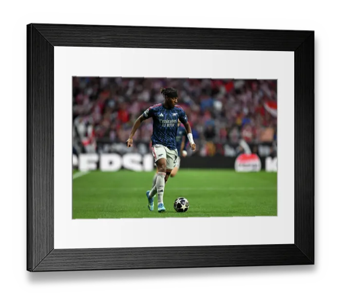 Framed Print : Atletico de Madrid v Arsenal FC - UEFA Champions League 2025 / 26 Semi Final First Leg